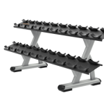 Precor Discovery Series 2 Tier, 10 Pair Dumbbell Rack